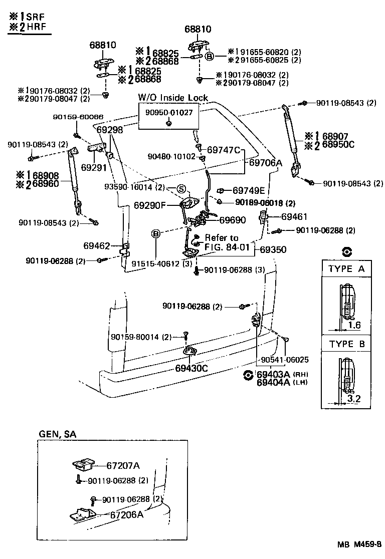 69023-26010 HANDLE, BACK DOOR OUTSIDE product image
