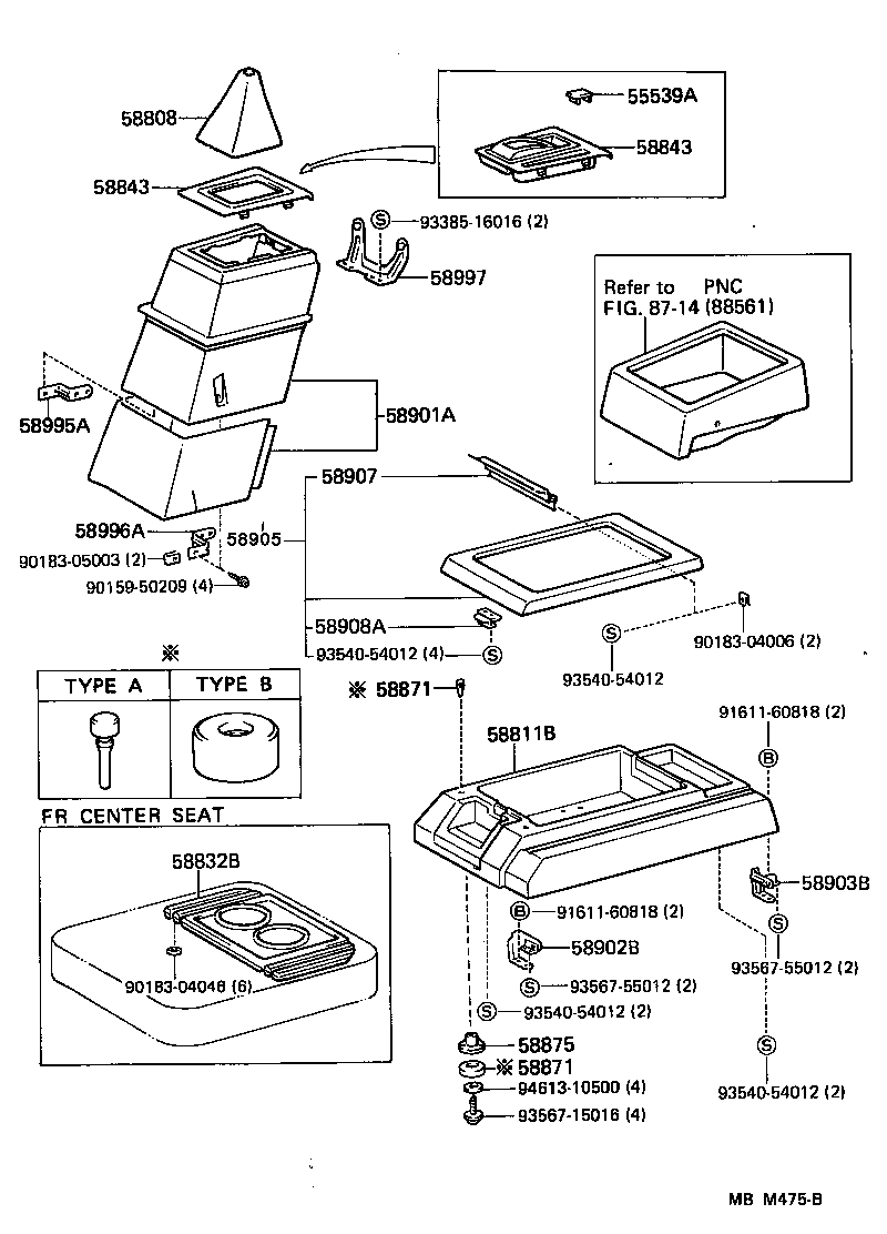 58905-95J02-06 DOOR SUB-ASSY, CONSOLE COMPARTMENT product image