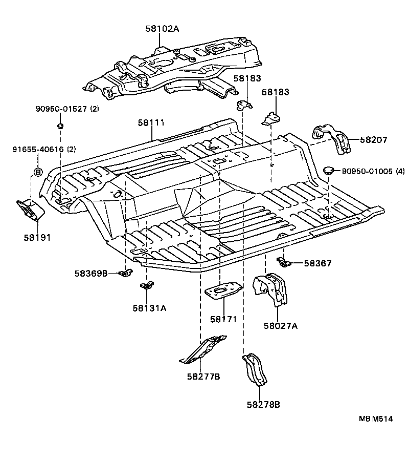 58307-32170 PANEL SUB-ASSY, BODY LOWER BACK product image