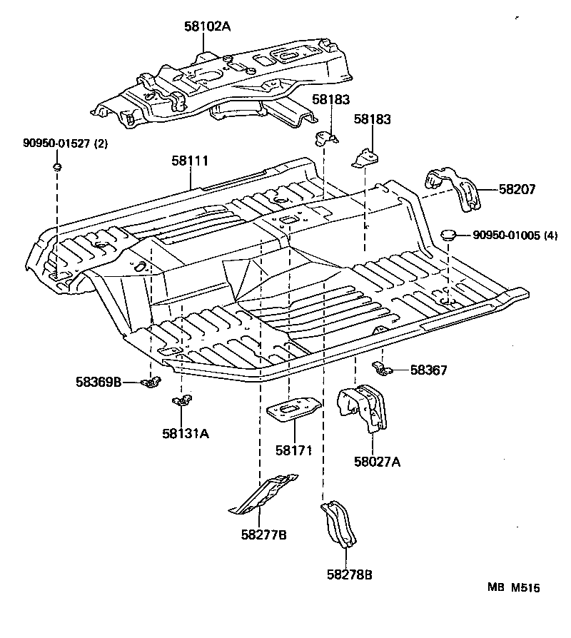 57206-32010 MEMBER SUB-ASSY, FRONT FLOOR CROSS, NO.2 product image