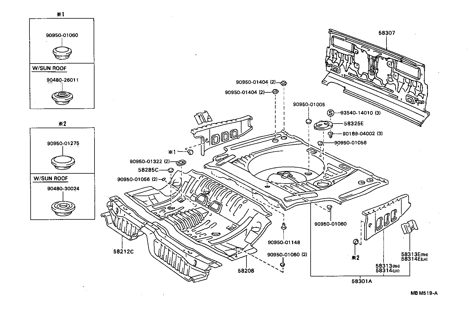 58307-32130 PANEL SUB-ASSY, BODY LOWER BACK product image