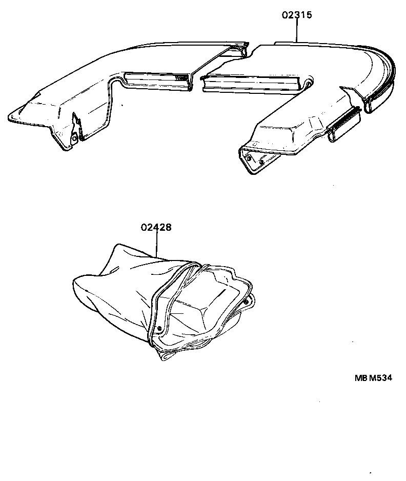 02170-86102 WEATHERSTRIP ASSY, REAR RAIL product image