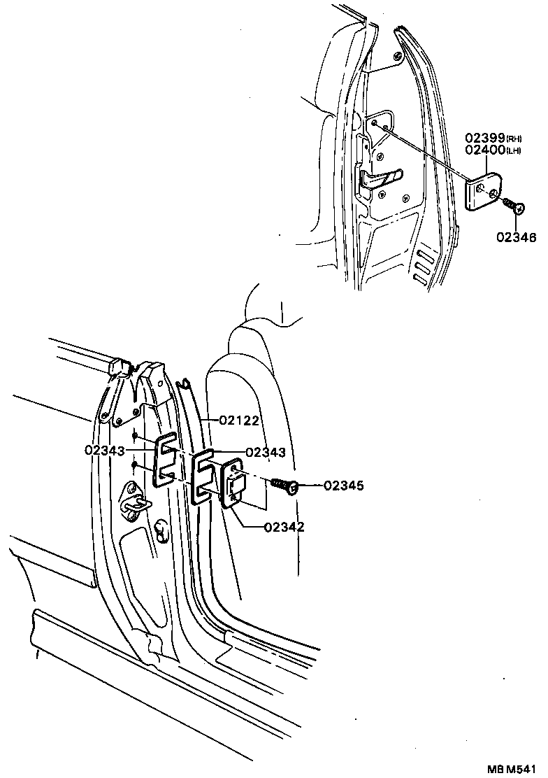 02170-86102 WEATHERSTRIP ASSY, REAR RAIL product image