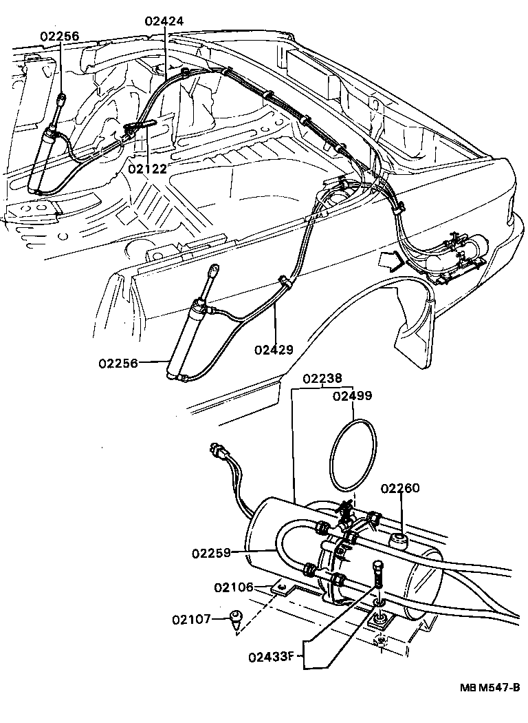 02170-86102 WEATHERSTRIP ASSY, REAR RAIL product image
