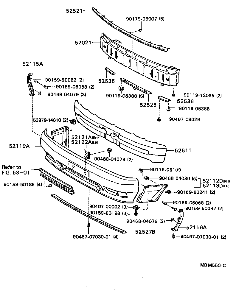 52119-20240-01 COVER, FRONT BUMPER product image