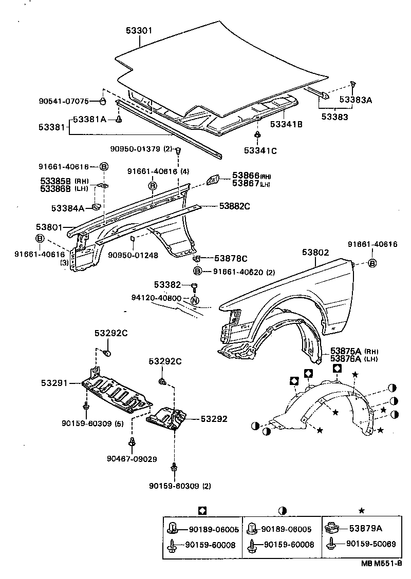 53801-2B110 FENDER SUB-ASSY, FRONT RH product image