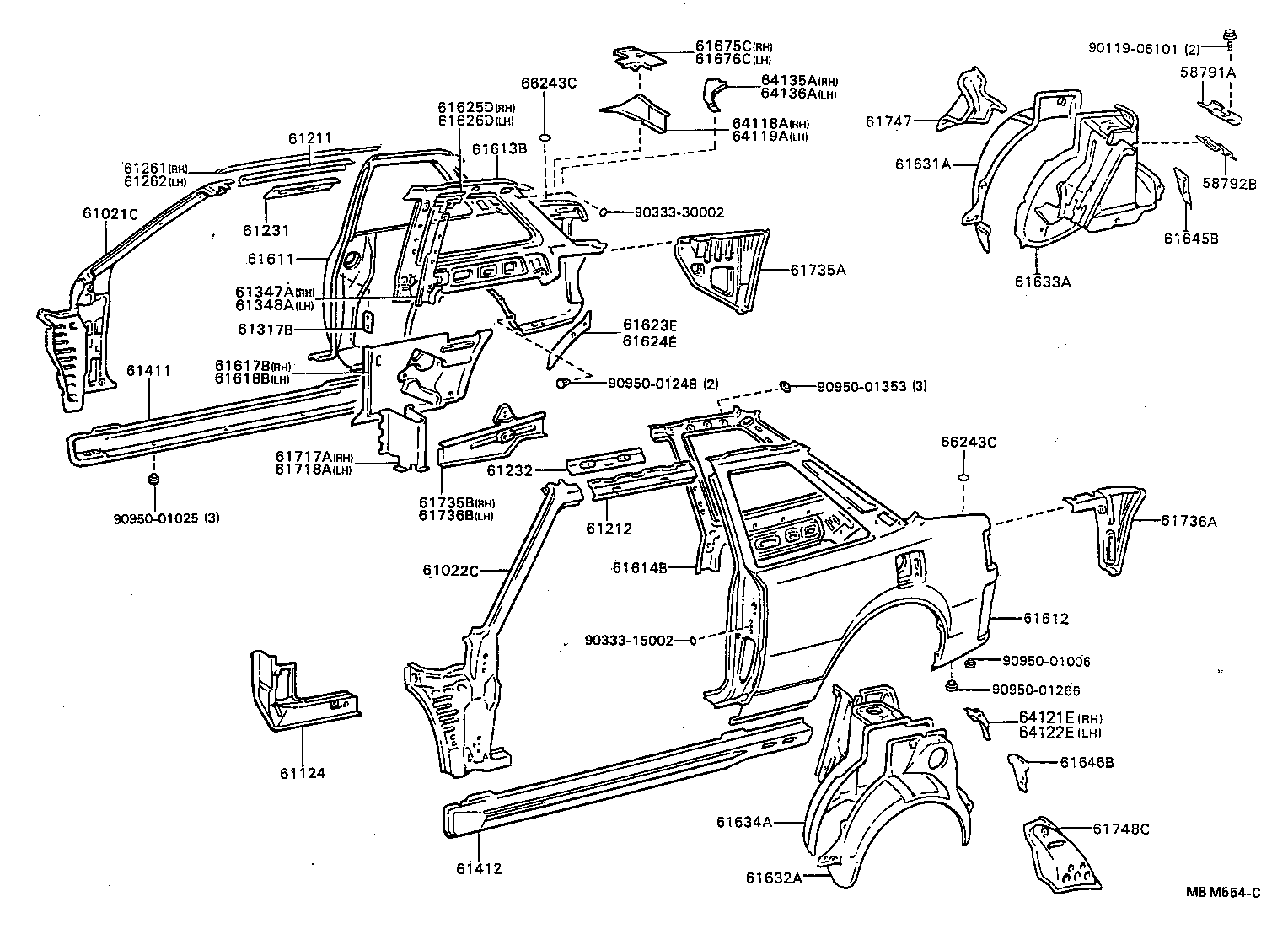 61601-2B480 PANEL, QUARTER, RH product image