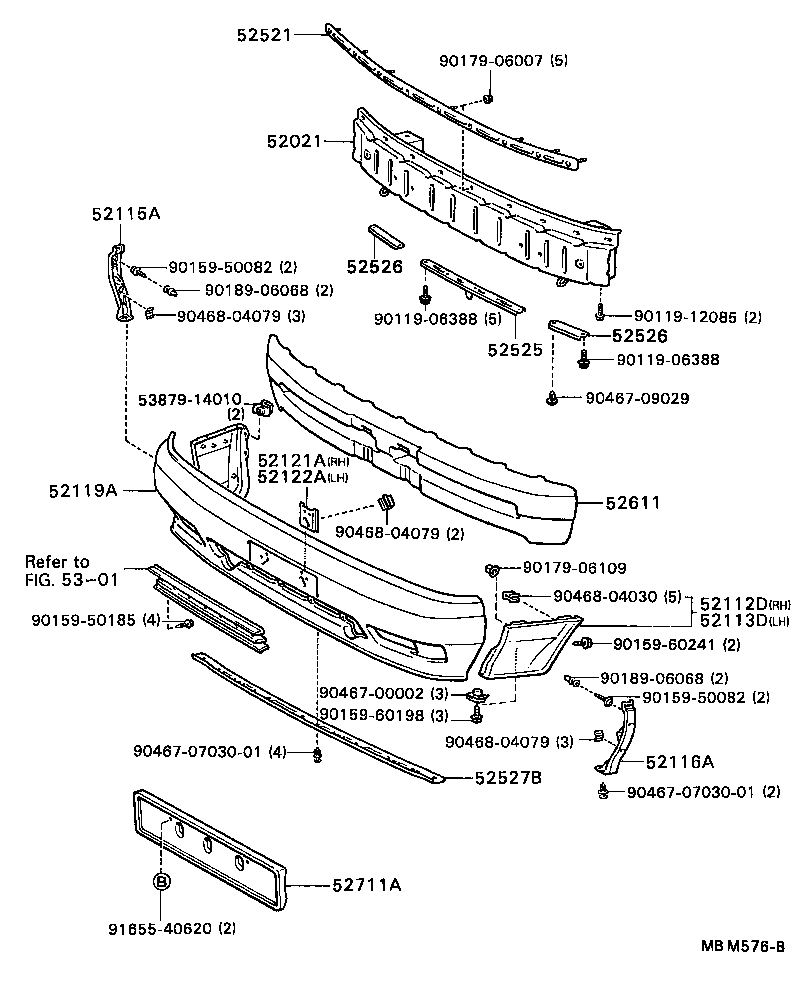 52711-20180 GARNISH, FRONT BUMPER product image