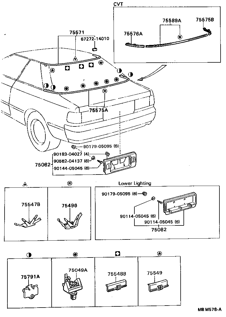 75575-20210 MOULDING, BACK WINDOW, OUTSIDE LOWER RH product image