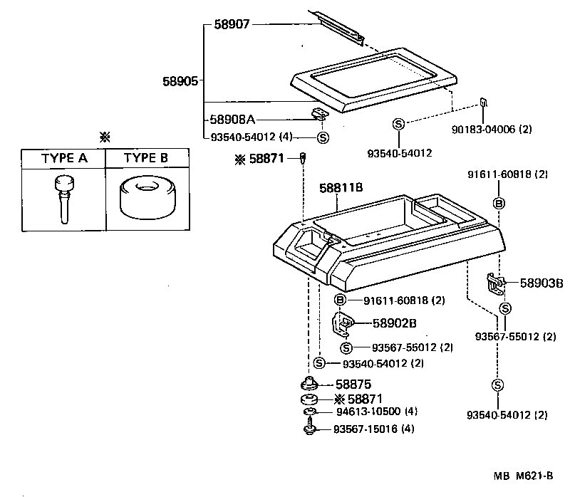 90541-03006 CUSHION, CONSOLE BOX product image