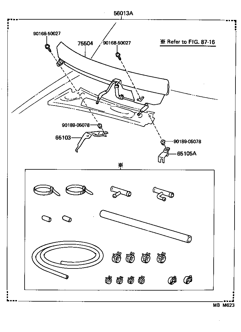 75504-30080 MOULDING SUB-ASSY, WINDSHILD, OUTSIDE LOWER product image