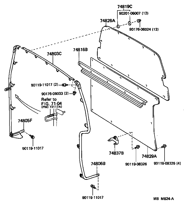 74803-95J04 BAR SUB-ASSY, SEPARATOR, C product image