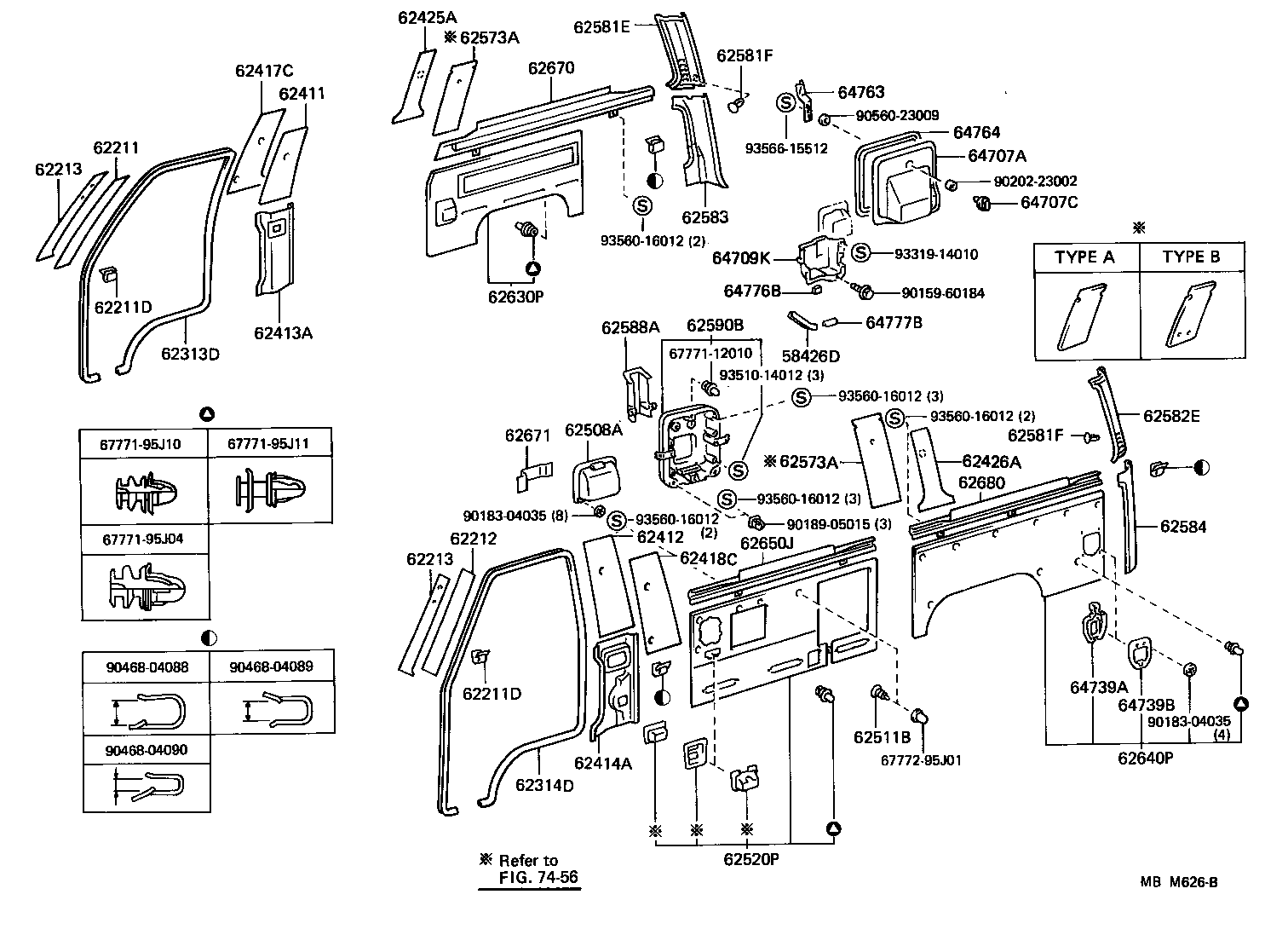 90468-04090 CLIP(FOR FRONT BODY PILLAR GARNISH) product image
