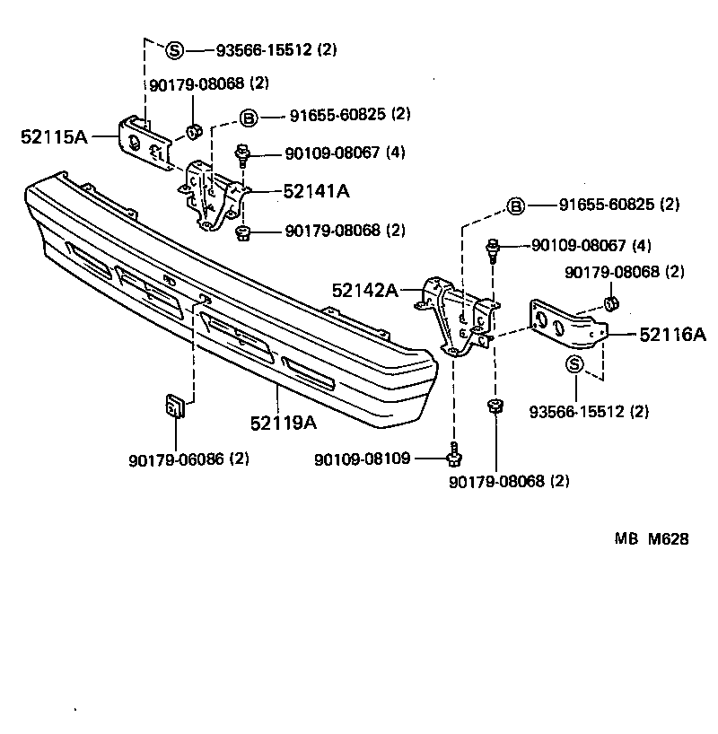 52018-95J13 BAR SUB-ASSY, FRONT BUMPER GUARD product image