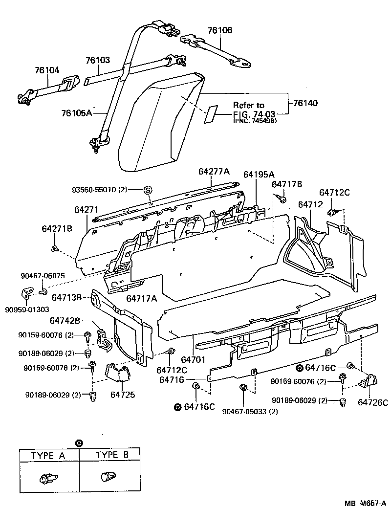 90467-09008 CLIP(FOR ROOM PARTITION BOARD) product image