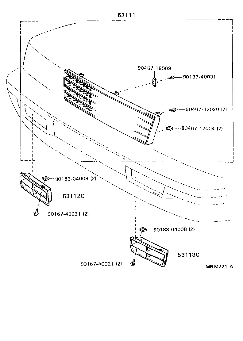 53100-24030 GRILLE, RADIATOR product image
