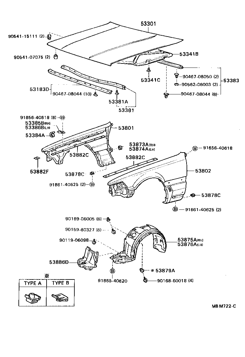 53301-24021 HOOD SUB-ASSY product image