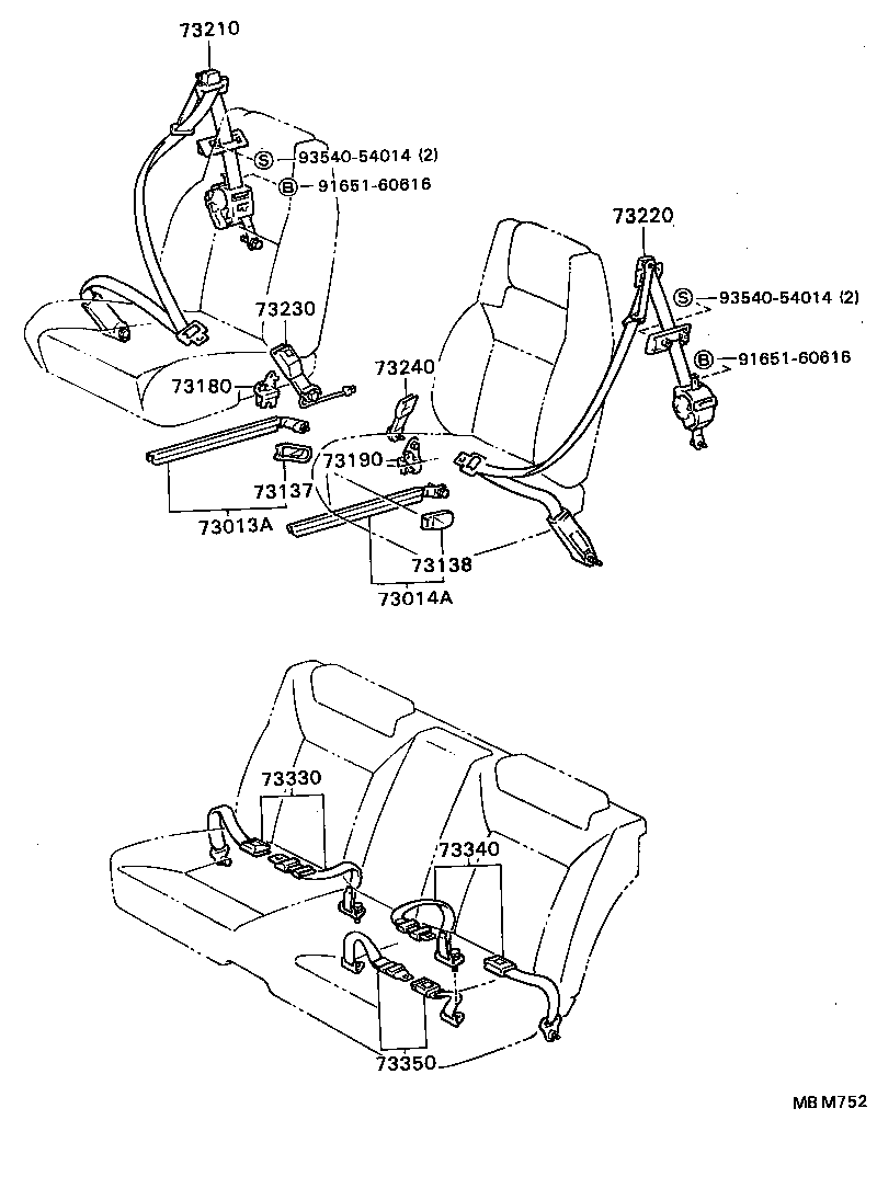 73014-14030-15 PLATE SUB-ASSY, FRONT SEAT BELT INNER ANCHOR, LH product image