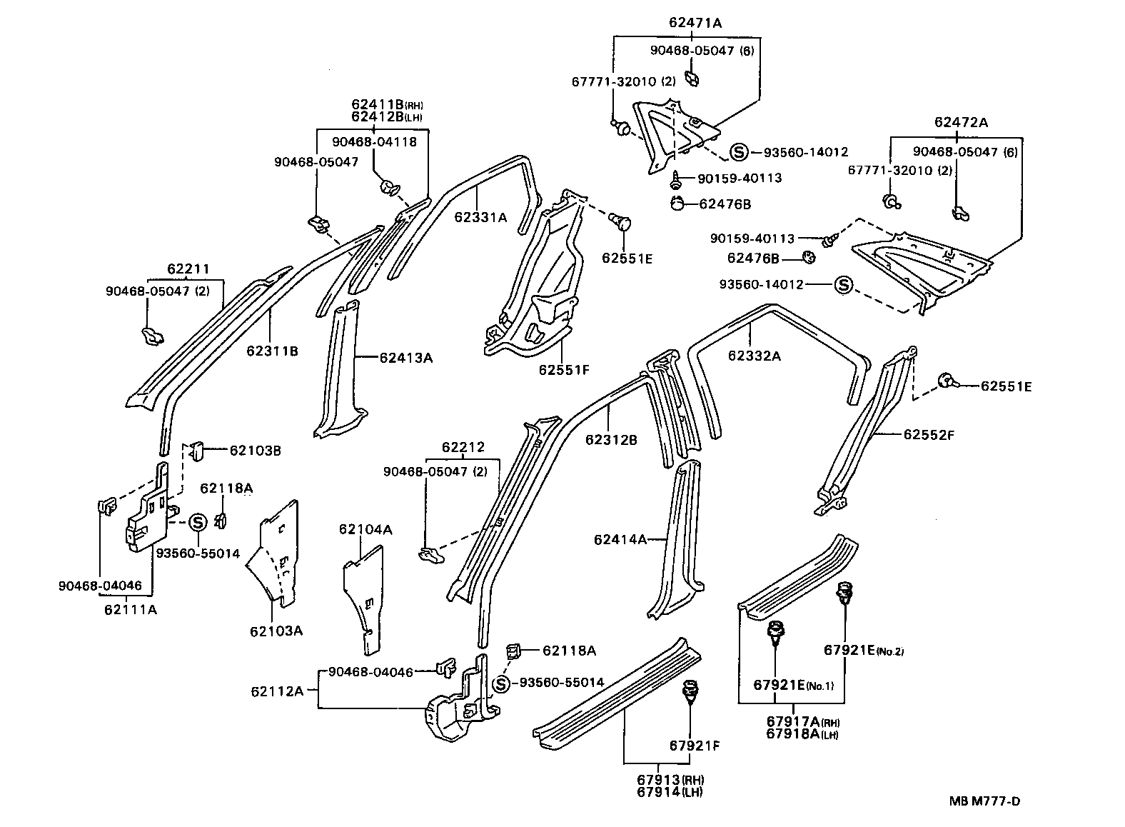 62105-20110 INSULATOR SUB-ASSY, COWL SIDE, RH product image