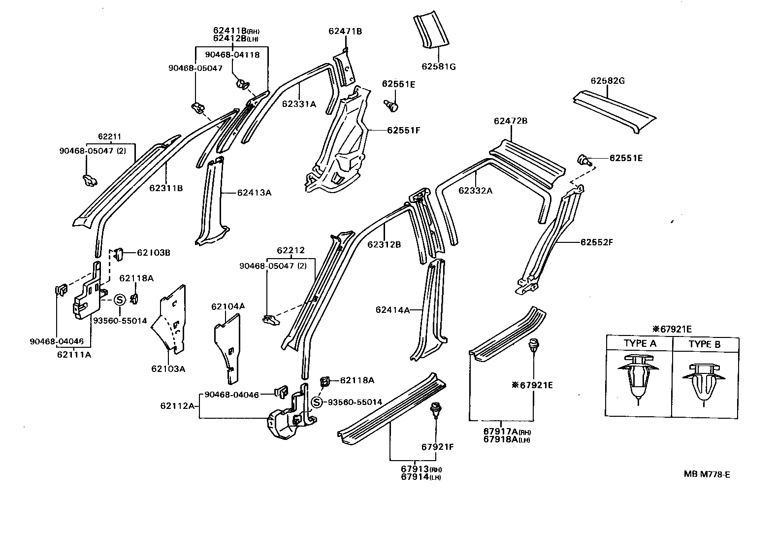 62105-20110 INSULATOR SUB-ASSY, COWL SIDE, RH product image