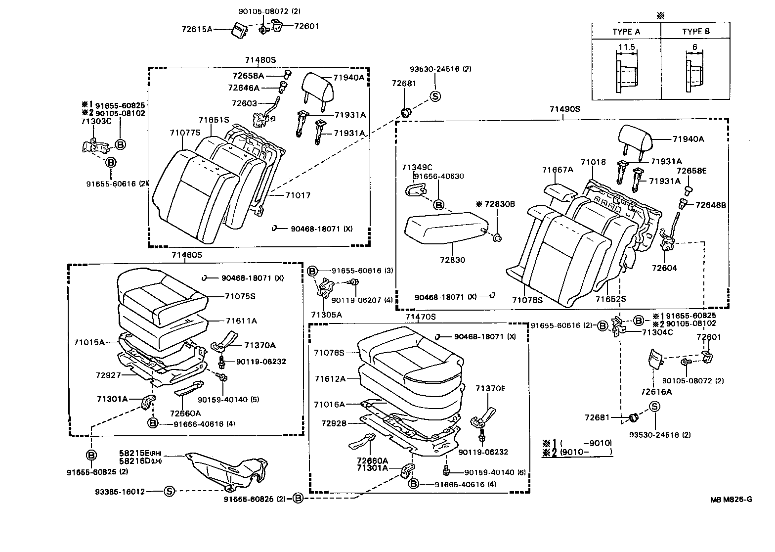 71015-20360 FRAME SUB-ASSY, REAR SEAT CUSHION, RH product image