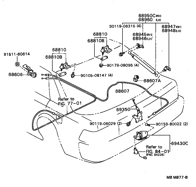 69430-20110 STRIKER ASSY, BACK DOOR LOCK product image