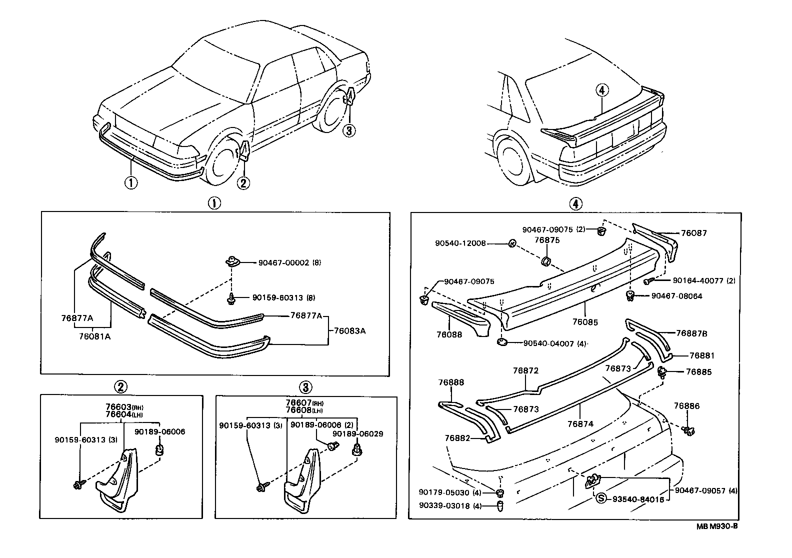 76607-29265 MUDGUARD SUB-ASSY, QUARTER PANEL, REAR RH product image