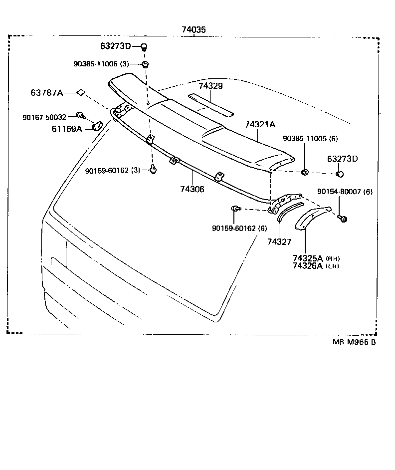 74035-95402 FRONT VISOR SET product image
