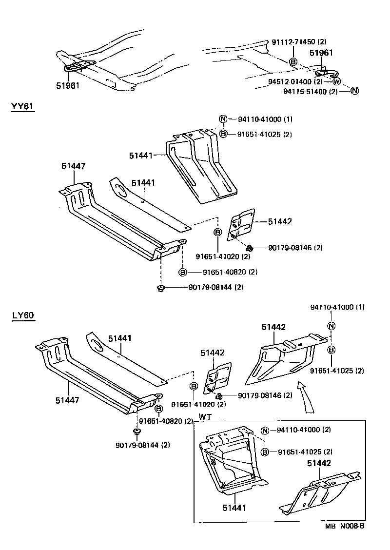 51447-25080 GUIDE, ENGINE UNDER COVER AIR product image