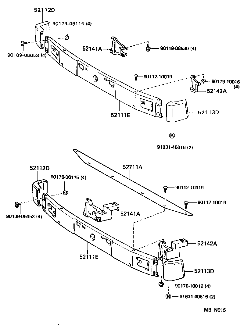 52111-95448-01 BAR, FRONT BUMPER product image