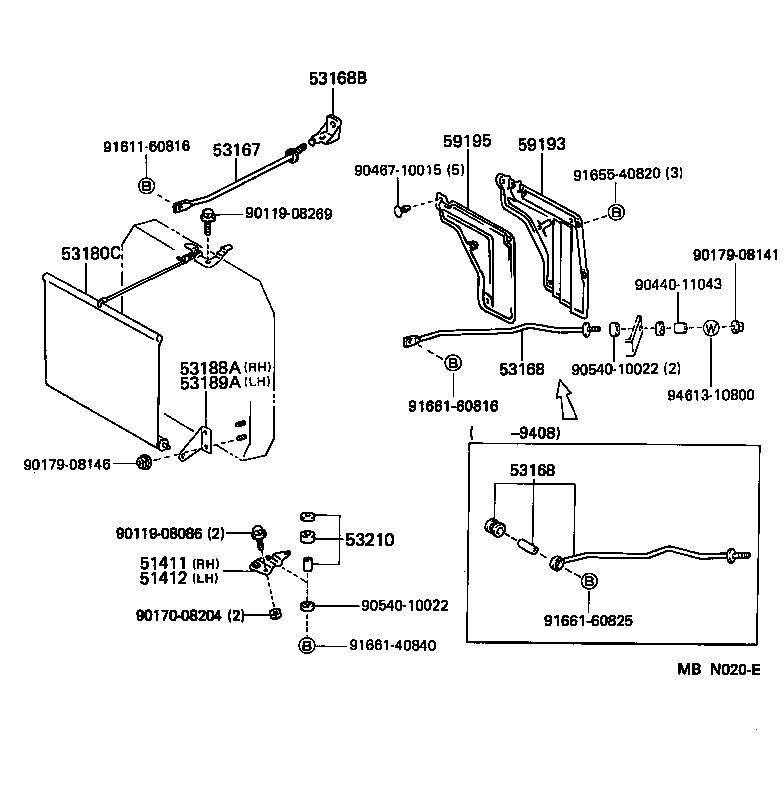 53180-95013 SHUTTER ASSY, RADIATOR product image