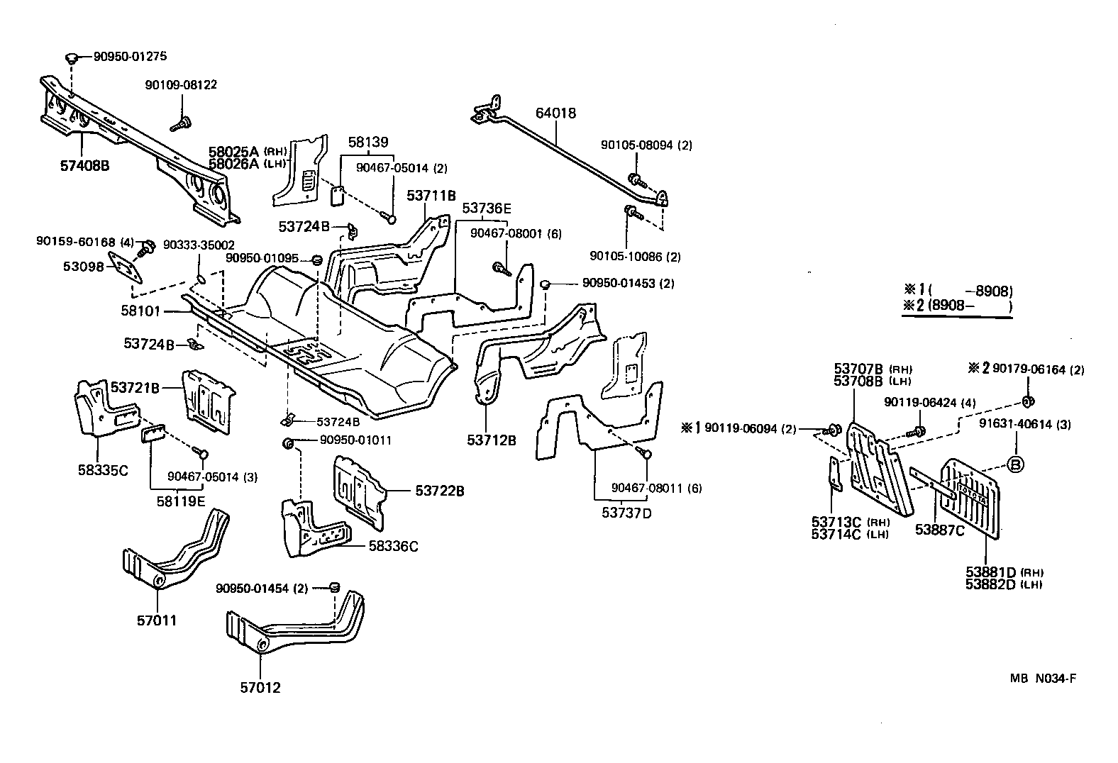 58101-95055 PAN SUB-ASSY, FRONT FLOOR product image