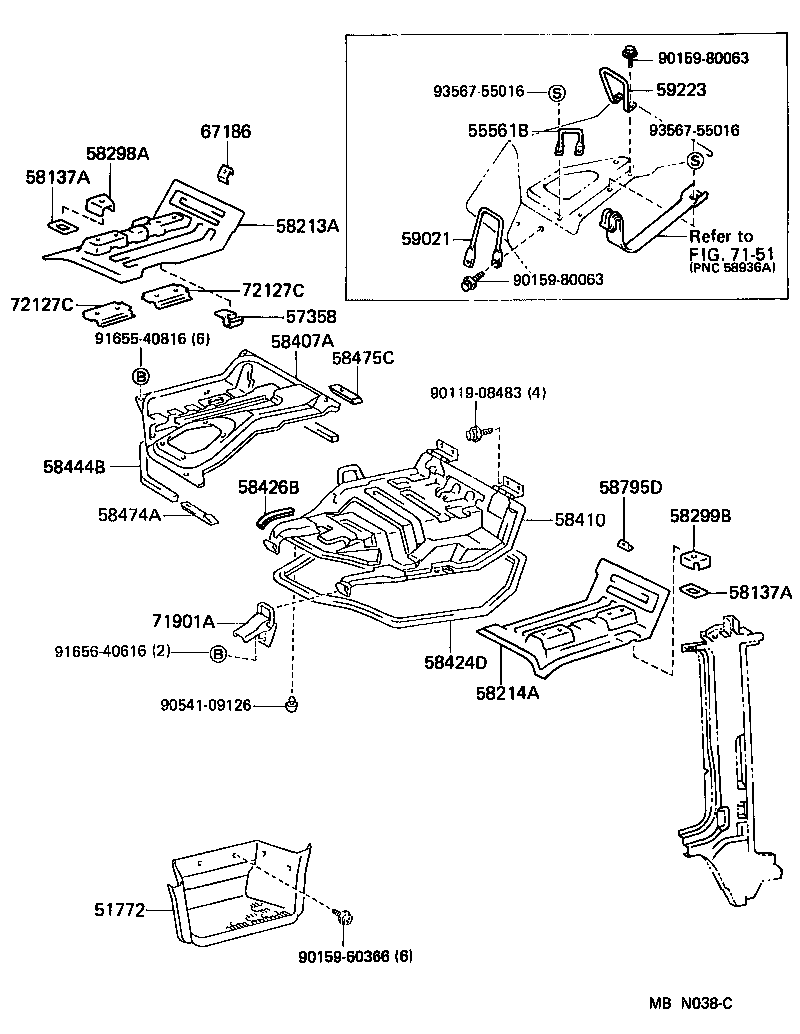 58101-95057 PAN SUB-ASSY, FRONT FLOOR product image