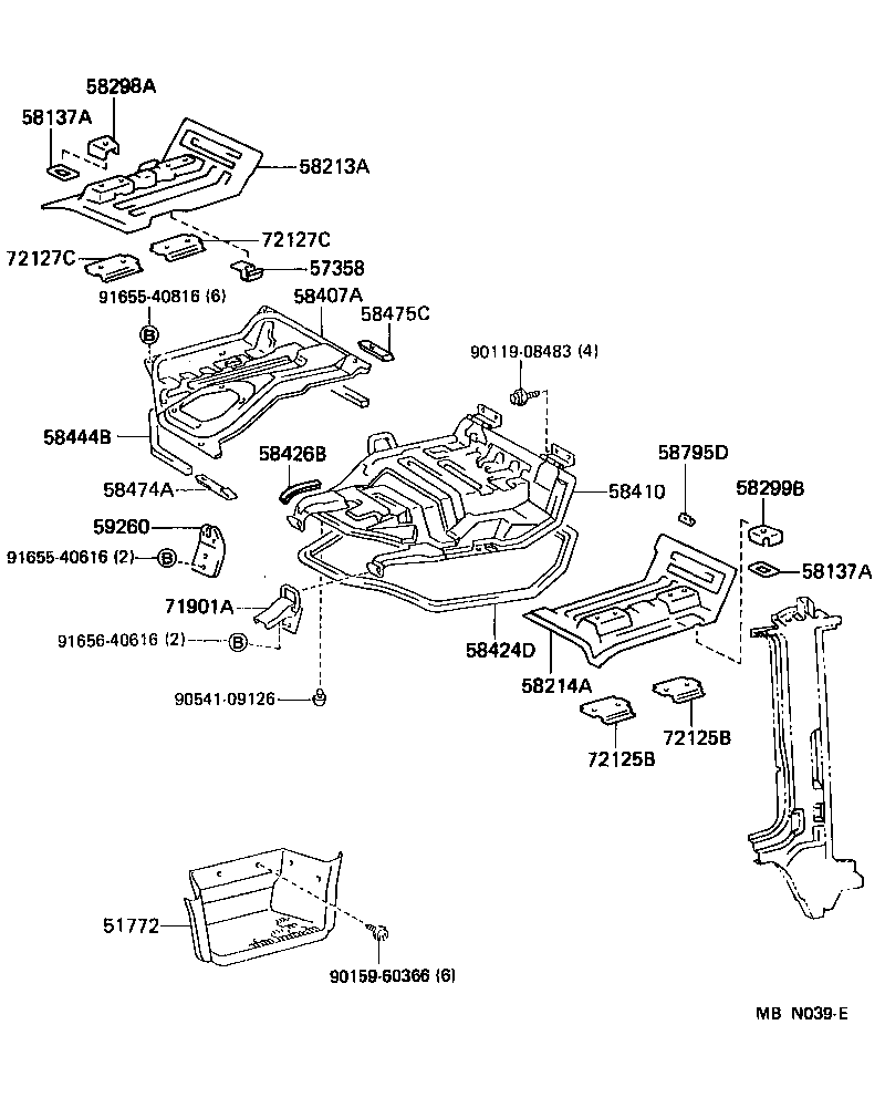 58101-95055 PAN SUB-ASSY, FRONT FLOOR product image
