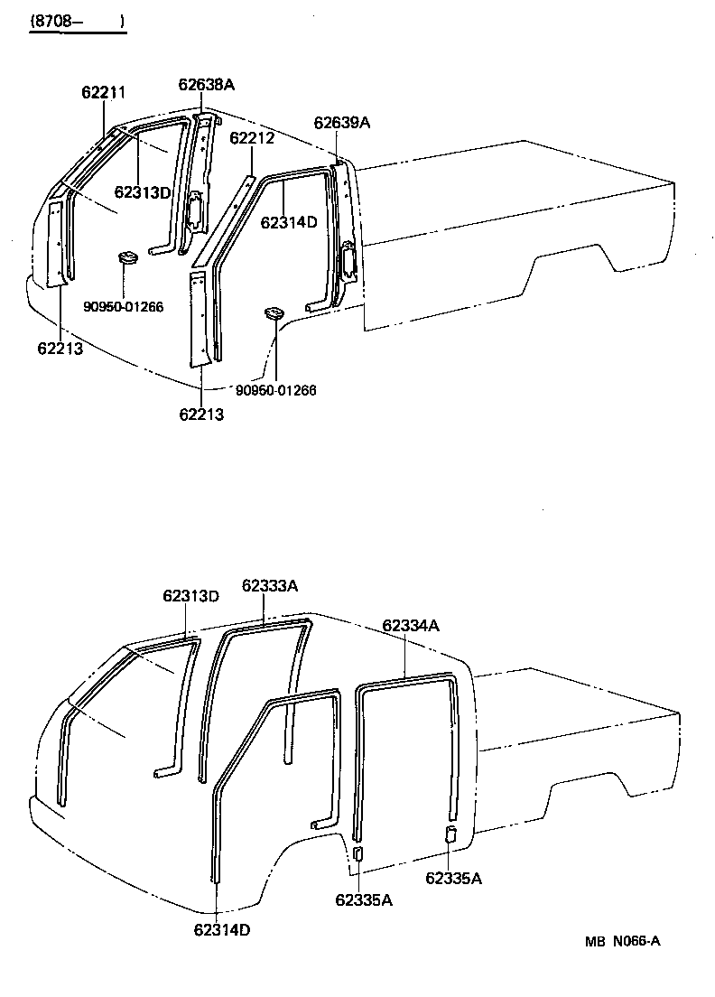62638-95400-06 GARNISH, QUARTER PILLAR, RH product image