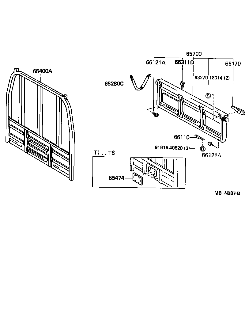 65400-25110 GUARD ASSY, REAR BODY product image