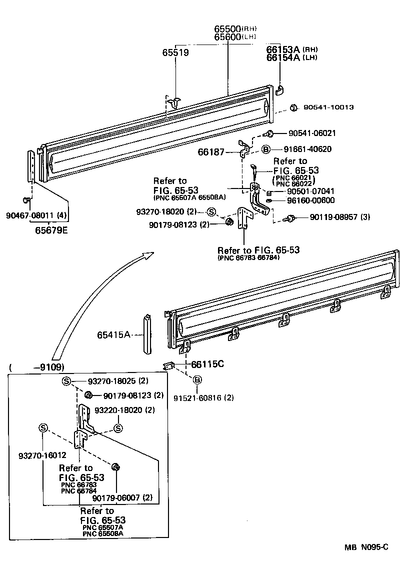 65500-95072 PANEL ASSY, REAR BODY SIDE, RH product image