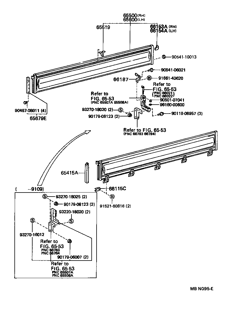 65010-92203 HINGE ASSY, SIDE GATE, NO.1 RH product image
