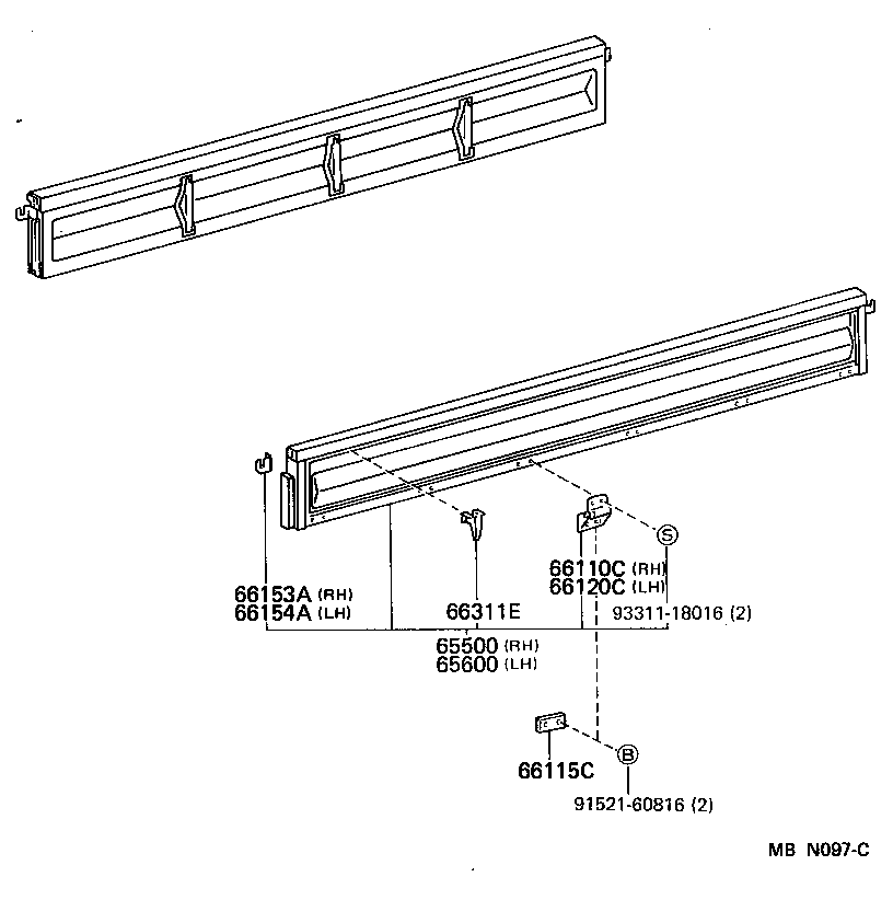 65500-37040 PANEL ASSY, REAR BODY SIDE, RH product image