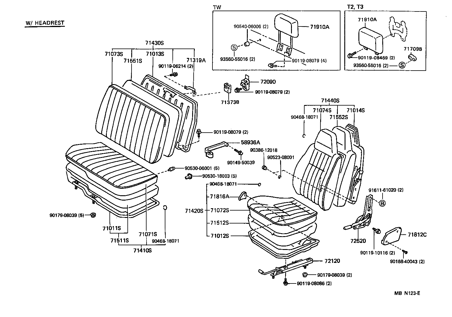 71071-95473-06 COVER, FRONT SEAT CUSHION, RH(FOR SEPARATE TYPE) product image