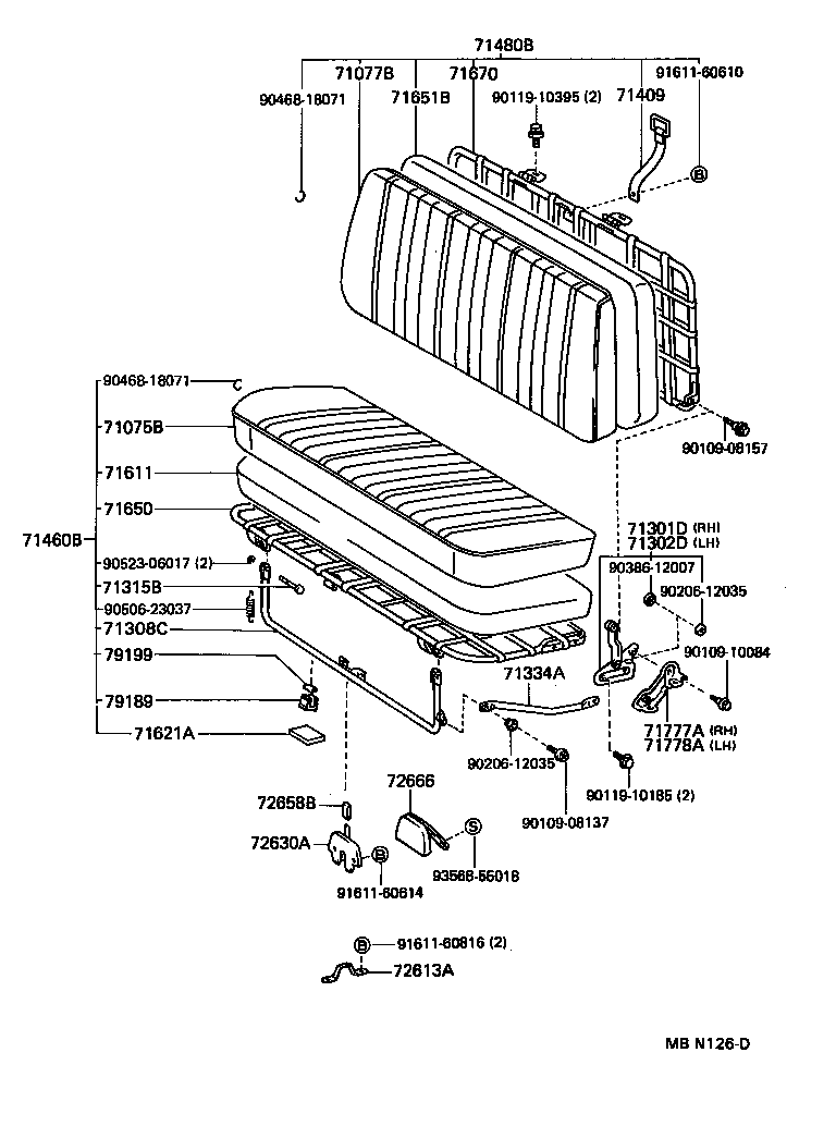 71071-95473-06 COVER, FRONT SEAT CUSHION, RH(FOR SEPARATE TYPE) product image