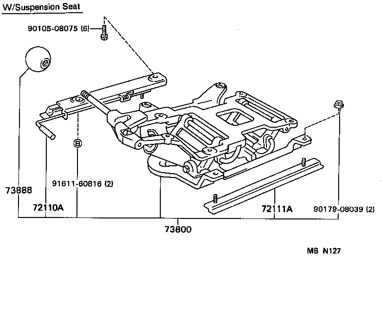 71071-95B02-04 COVER, FRONT SEAT CUSHION, RH(FOR SEPARATE TYPE) product image