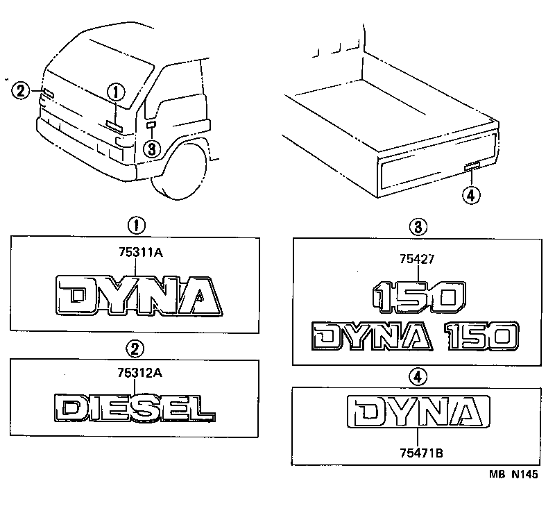 75427-95013 PLATE, FRONT DOOR NAME product image