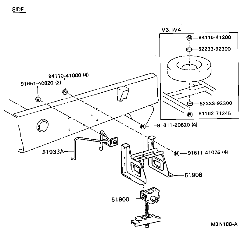 51903-36050 STOPPER, SPARE WHEEL, NO.1 product image