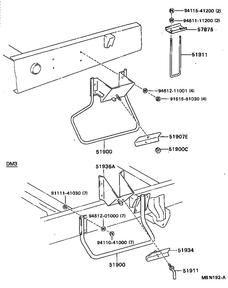 51903-36050 STOPPER, SPARE WHEEL, NO.1 product image