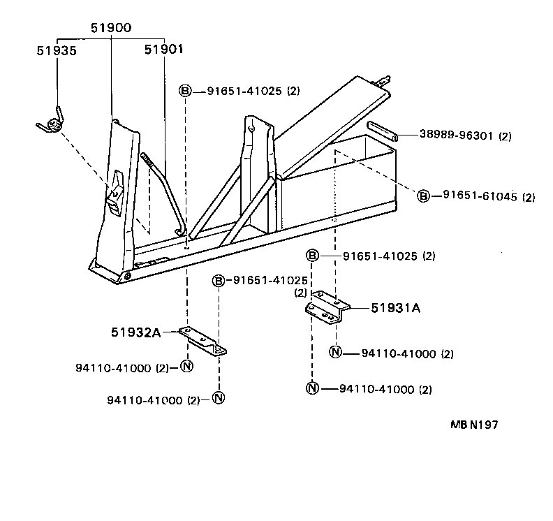 51903-36050 STOPPER, SPARE WHEEL, NO.1 product image