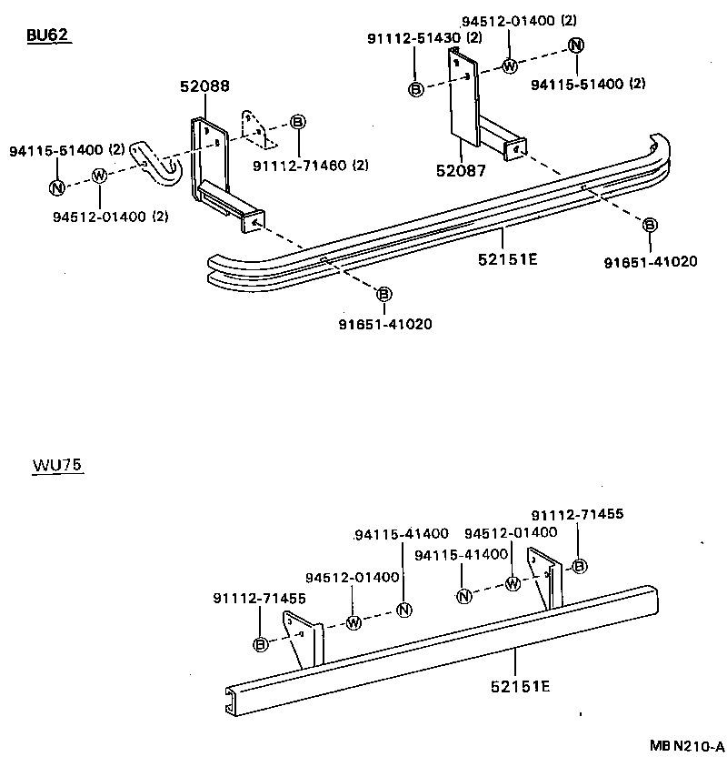 52087-92804 STAY SUB-ASSY, REAR BUMPER SIDE, RH product image