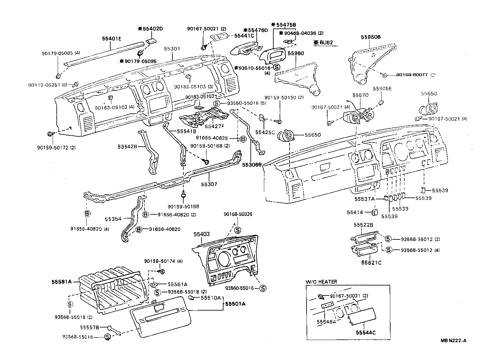 55306-95405 BRACE SUB-ASSY, INSTRUMENT PANEL TO COWL product image