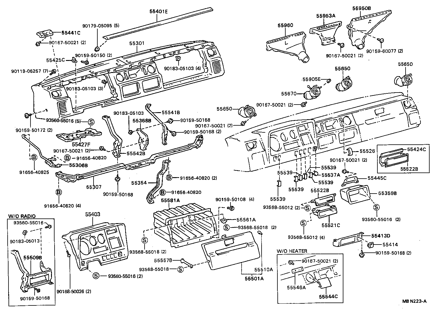 55306-95407 BRACE SUB-ASSY, INSTRUMENT PANEL TO COWL product image