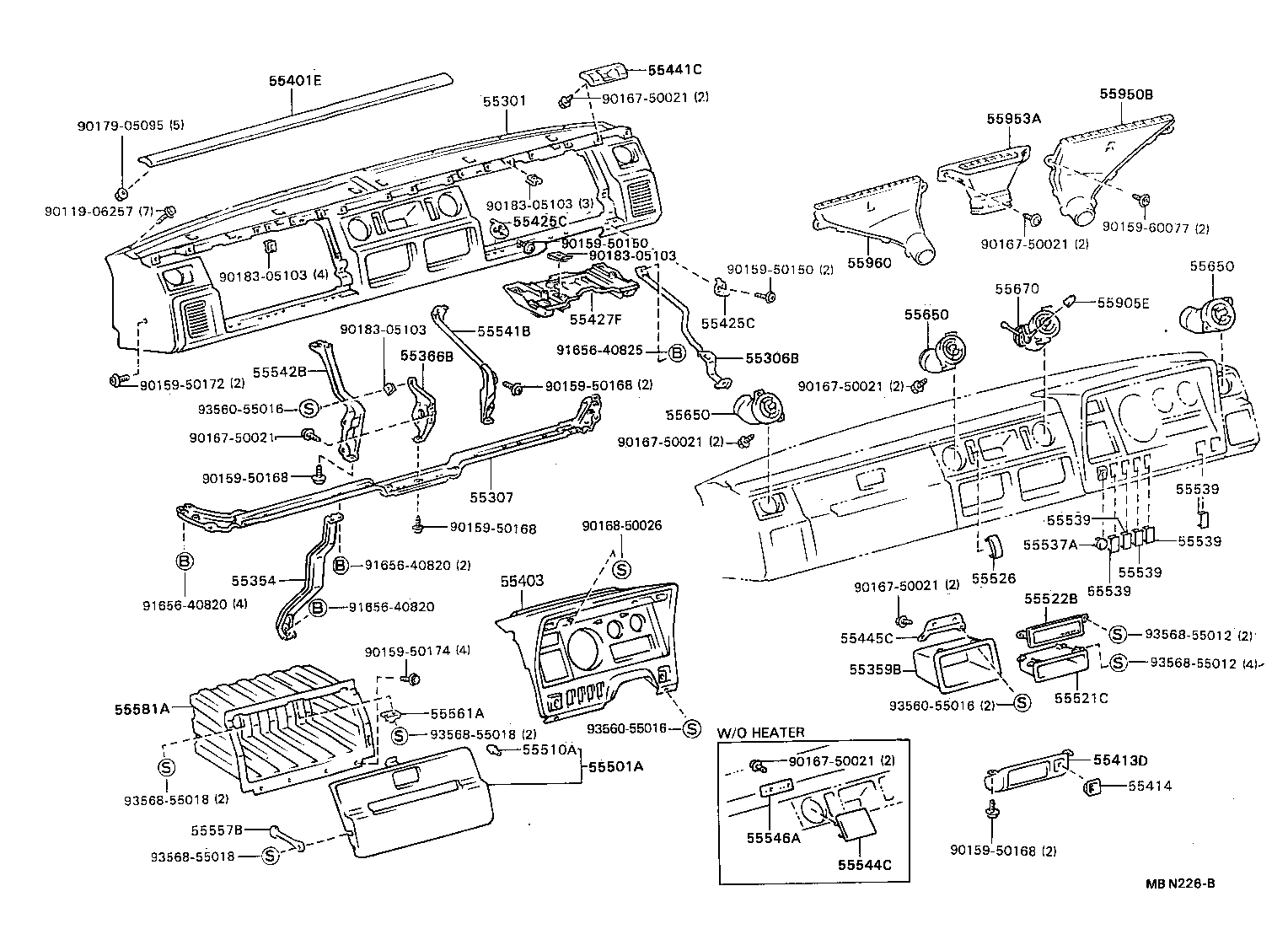 55306-95405 BRACE SUB-ASSY, INSTRUMENT PANEL TO COWL product image